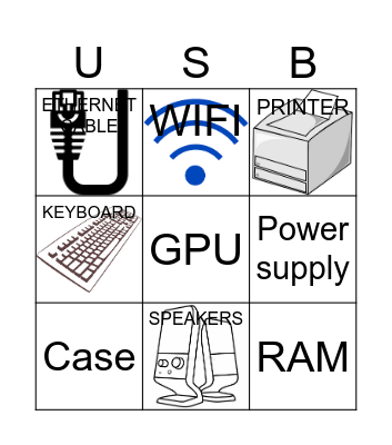 COMPUTER PARTS Bingo Card