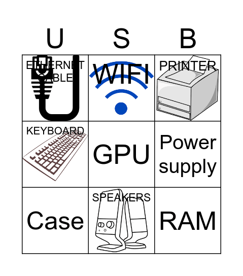 COMPUTER PARTS Bingo Card