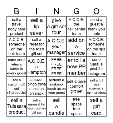 HOLIDAY BINGO Card