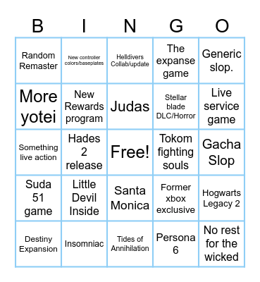 SoP Sept 25 Bingo Card