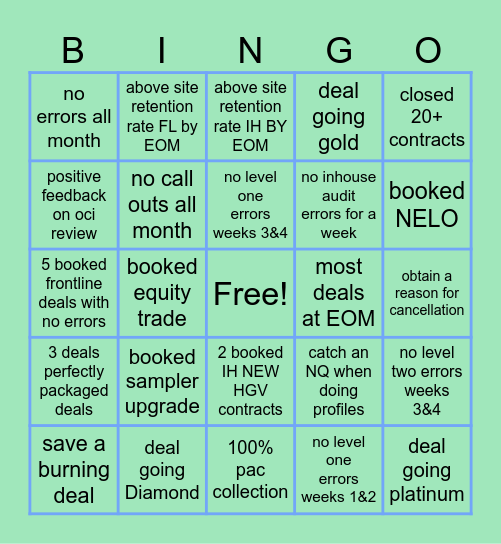 OCTOBER QAS BINGO Card