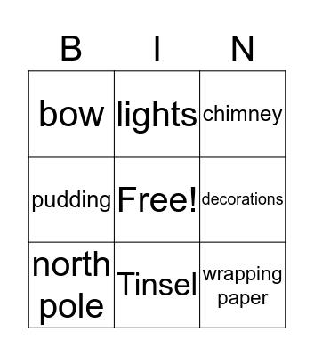 Christmas Avon  Bingo Card