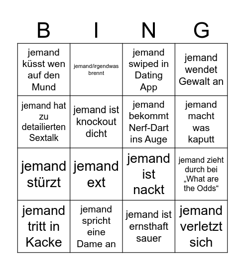 Hallo Bingo Card