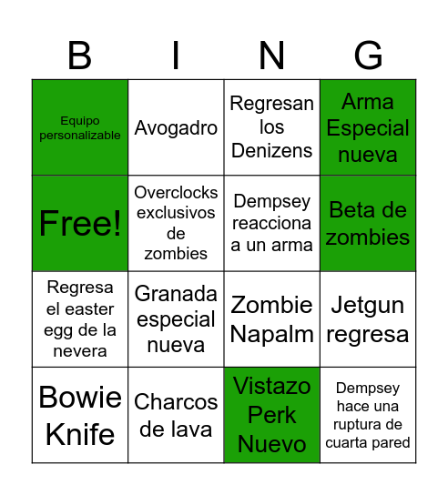 BINGO BO7 Bingo Card