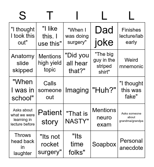 OPPingo (Queeney) Bingo Card