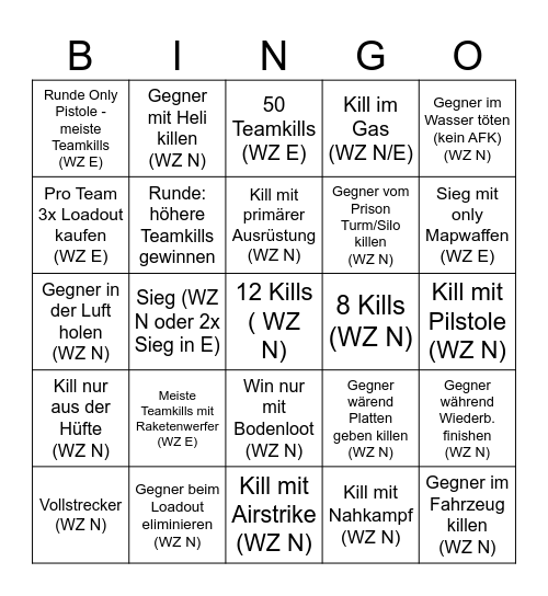 Dirtydogs87 VS KILLbyLADY Bingo Card