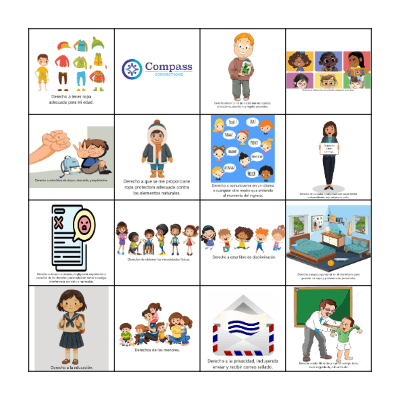 Loteria Derchos de los Menores Bingo Card