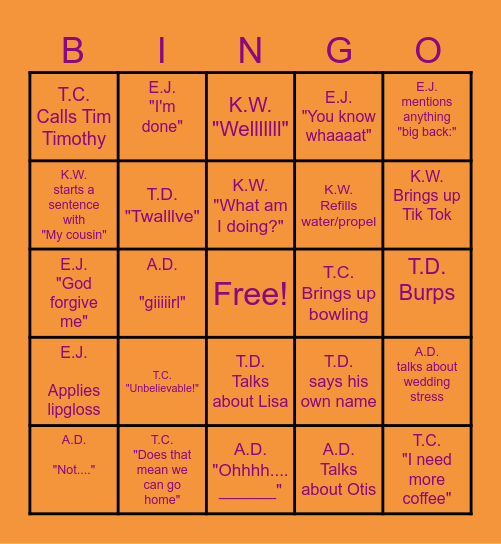 2025 DMS WORKSHOP : TRACY Bingo Card
