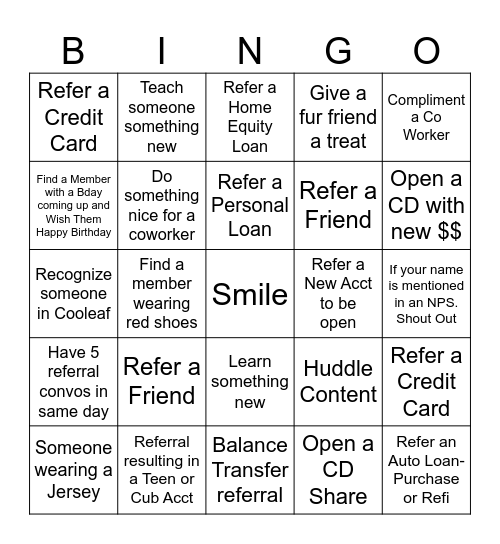 Fern Hill MSR Bingo Card