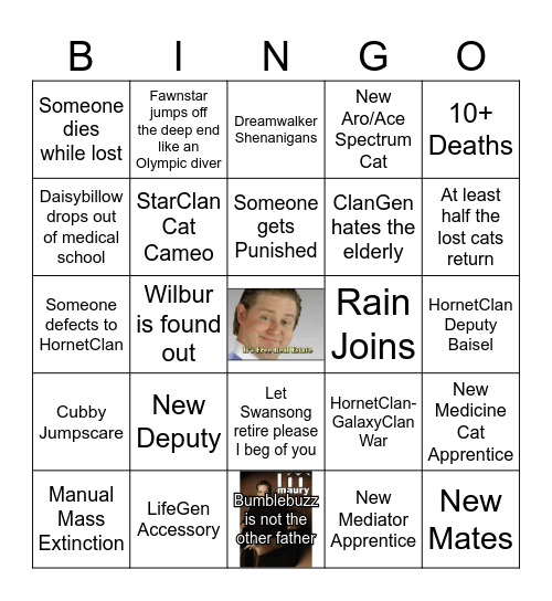 GalaxyClan Y29 Bingo Card