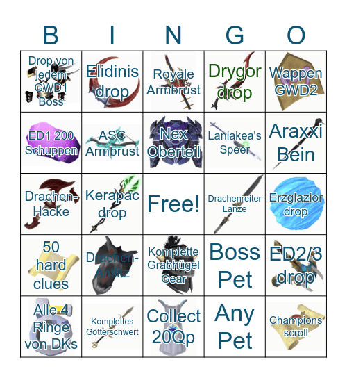 Valhallas Rising PVM Bingo Card