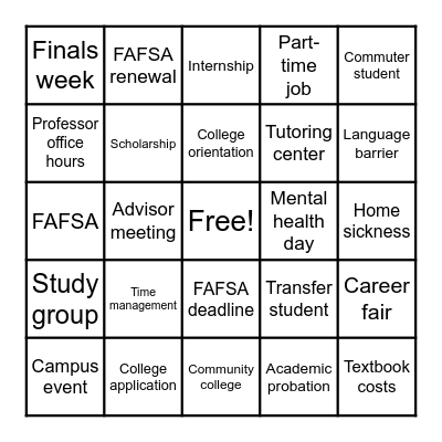 FGSC BINGO Card