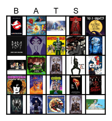 Halloween Audio/Visual Bingo Card