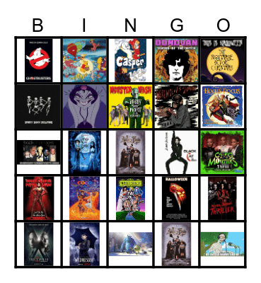 Halloween Audio/Visual Bingo Card
