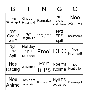 State Of Play 24.09.25 Bingo Card