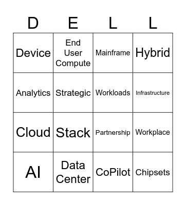 Data#3 - Sales Kick Off Bingo Card