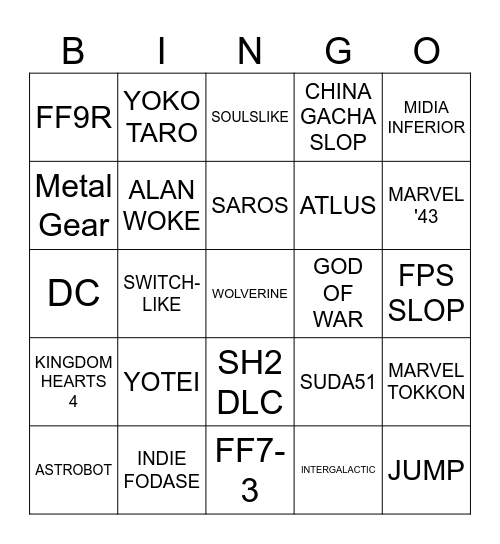 state of play Bingo Card