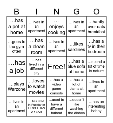 FIND SOMEONE WHO…. Bingo Card