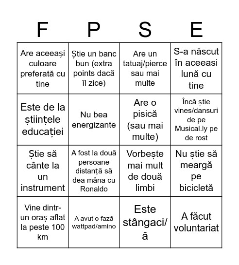 Marea Boboceală 2025 Bingo Card