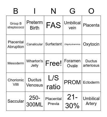 Week 1 Bingo Card