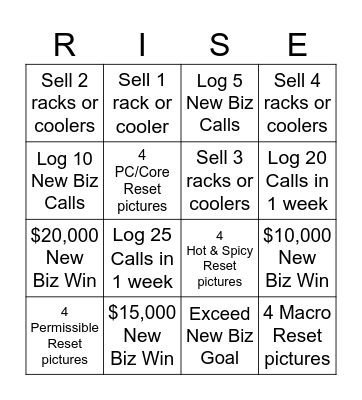 P11 RISE BINGO! Bingo Card