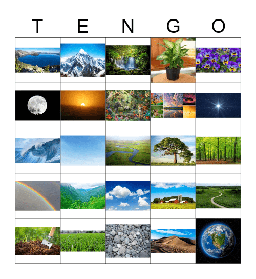 La Naturaleza: Senderos 3 Unidad 1 Bingo Card