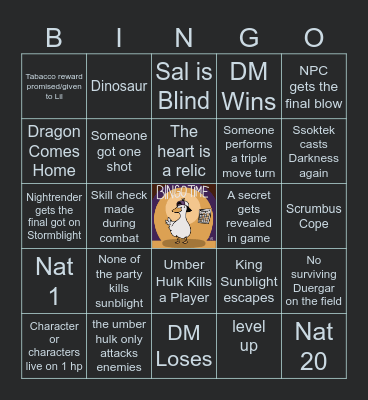 Icewind Dale RotF (Hardcore - Ep. 19 Xardork Sunblight Bingo Card
