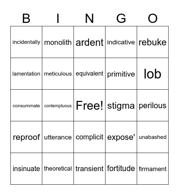 pride and predators cont Bingo Card