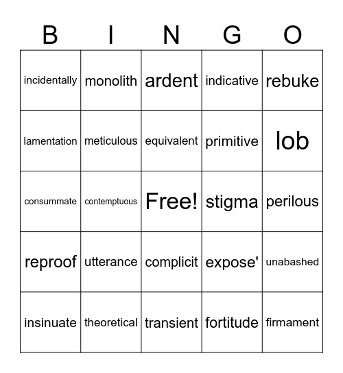 pride and predators cont Bingo Card
