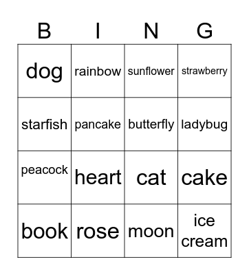 Sleeping queens Bingo Card