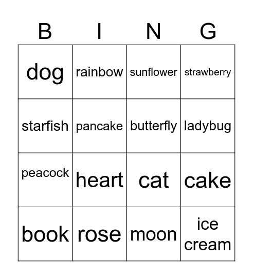 Sleeping queens Bingo Card