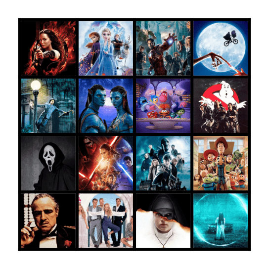 🎞️ MOVIE BINGO 🎞️ Bingo Card