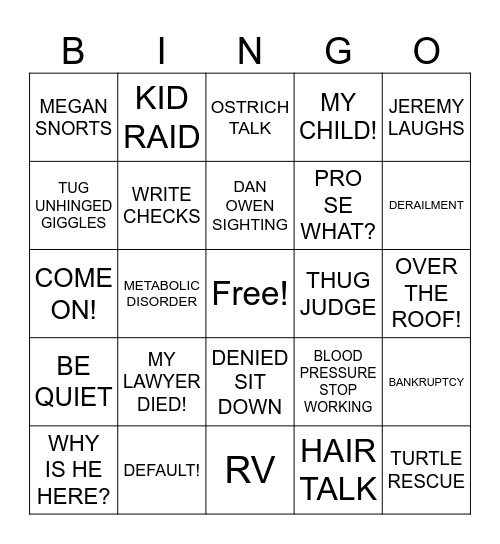 THUMBNAIL AND T5 Bingo Card