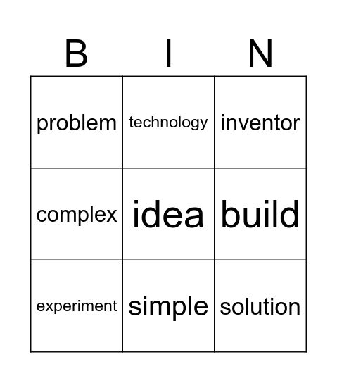 Grade 6 Unit 1 Bingo 1 Bingo Card