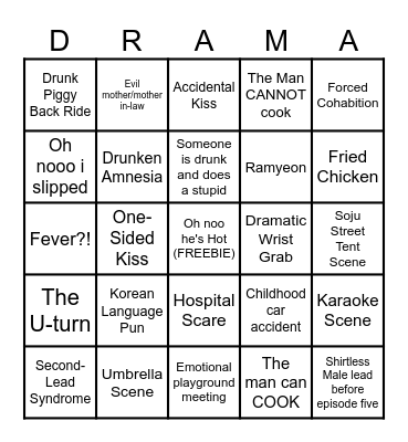 K-DRAMA BINGO Card