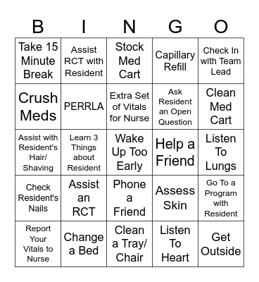 <(o.o<) Clinical Bingo (>o.o)> Bingo Card