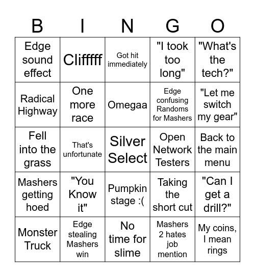 Mashers Crossworld Bingo Card