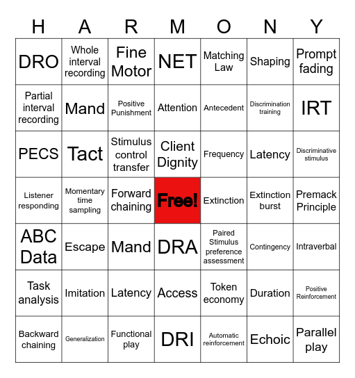 Team Meeting 9/25/25 Bingo Card