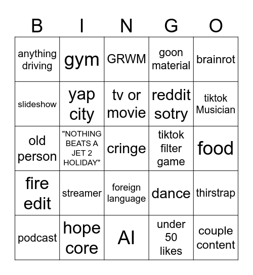 ww bingo 2025 Bingo Card