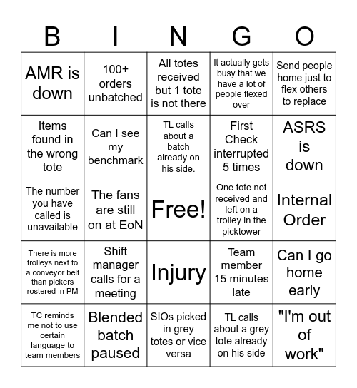 Bday sale Operation Bingo Card