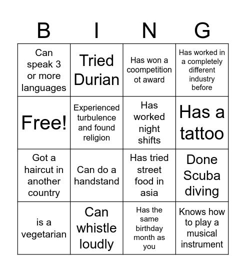 YGN CC BINGO Card