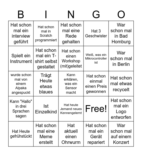 Together we make Bingo Card