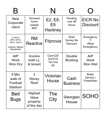 Aspecto Bingo Card