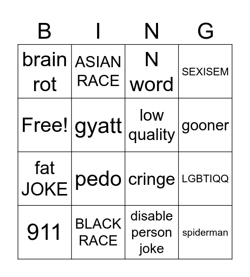 memes Bingo Card