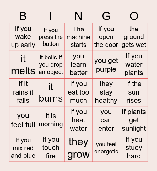 IF - TYPE 0 Bingo Card