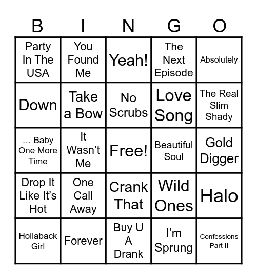 The Hunter Games Bingo Card