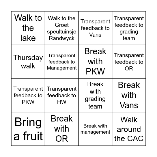 UHD BACKDESK BINGO Card