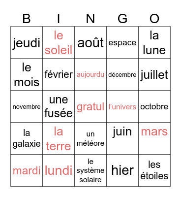 Kayci Owens Bingo Card