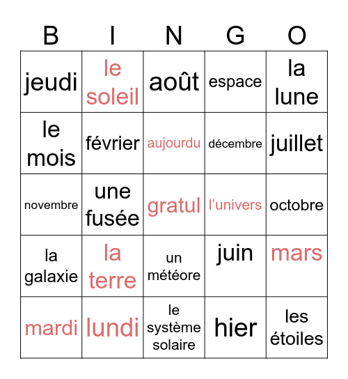 Kayci Owens Bingo Card