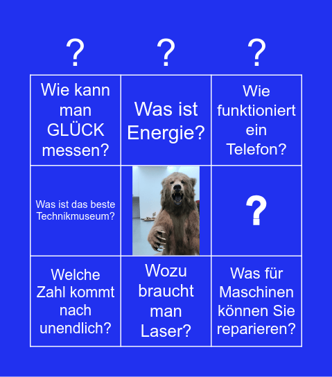 Wissenschaft & Technik Bingo Card